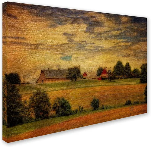 Miniatura 2 de Trademark Fine Art Lois Bryan - Lienzo decorativo para pared, diseño de granja de verano, 22 x 32 pulgadas