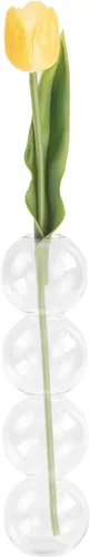 Miniatura 7 de Jarrón hidropónico de burbujas de vidrio transparente, jarrón de burbujas de estilo lindo de 7 pulgadas, jarrón floral único creativo para centros