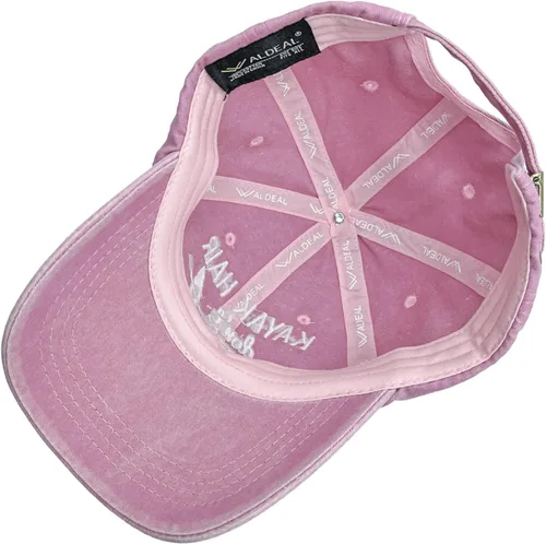 Miniatura 6 de Gorra de béisbol ajustable lavada con diseño de Kayak Hair Don't Care para mujer