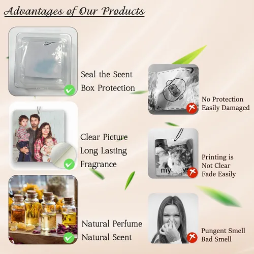 Miniatura 5 de Ambientador personalizado para automóvil, ambientadores personalizados con aroma de doble cara, ambientadores de olores personalizados con imagen