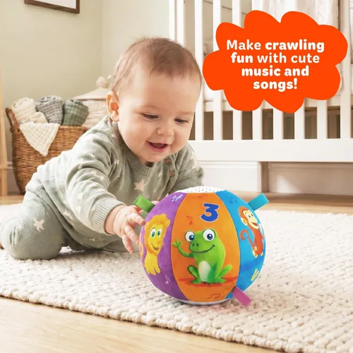 Miniatura 4 de Move2Play, Pelota de Bebé Divertidísima e Interactiva con Música y Efectos de Sonido Regalo de Primer Cumpleaños Juguete para Niños Pequeños