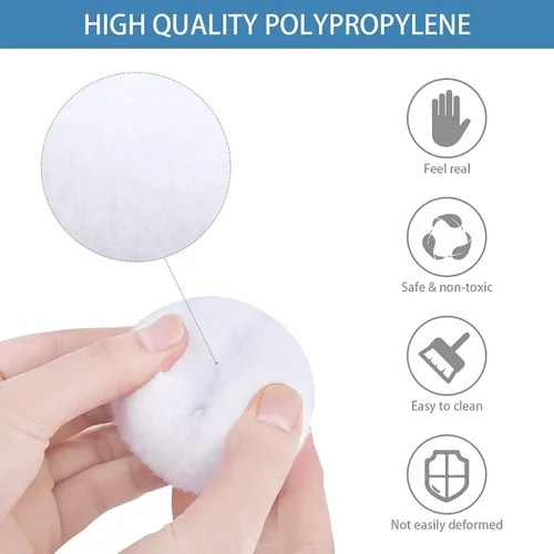 Miniatura 4 de URATOT - Paquete de 25 bolas de juguete de nieve para interiores para niños, bolas de nieve de felpa falsas suaves, bolas de nieve artificiales