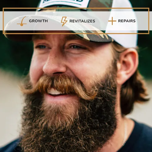 Miniatura 6 de Live Bearded Beard Boost - Vitaminas para el crecimiento de la barba para hombres con biotina, colágeno, sílice, raíz de Fo-Ti, crecimiento facial