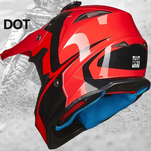 Miniatura 4 de ILM - Cascos de motocross para niños y jóvenes, para bicicleta todoterreno, ATV, con forro supersuave, soporte para cámara, para hombres y mujeres