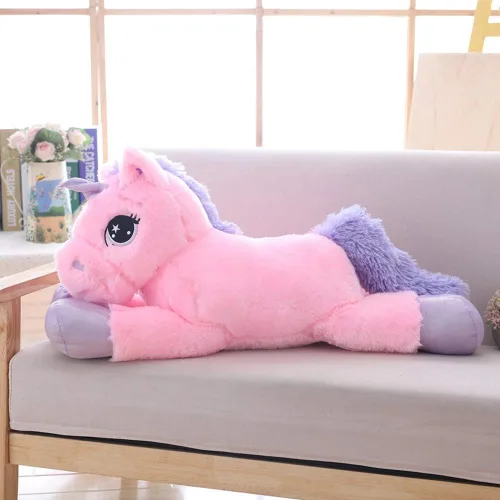 Miniatura 3 de Juguetes de peluche de unicornio gigante, almohada de felpa suave de unicornios grandes para dormitorio, San Valentín, rosa, 39.4 pulgadas