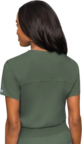 Miniatura 2 de Med Couture Touch - Camiseta médica con bolsillo en el pecho para mujer