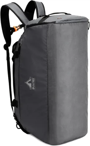 Miniatura 7 de G4Free Bolsa de gimnasio de 60 L, bolsa de lona de 3 vías con compartimento para zapatos y bolsillo húmedo para hombres y mujeres, mochila de lona