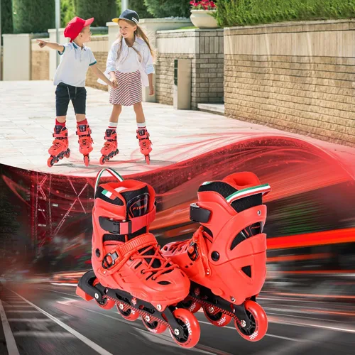Miniatura 6 de Patines en línea ajustables para niñas y niños con 8 ruedas, patines en línea para niños, jóvenes, principiantes, niños grandes para jugar