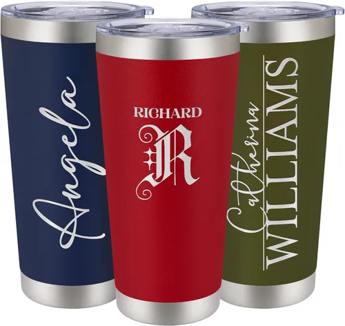 Miniatura 23 de Vasos de viaje personalizado de 20 y 30 onzas, con aislamiento