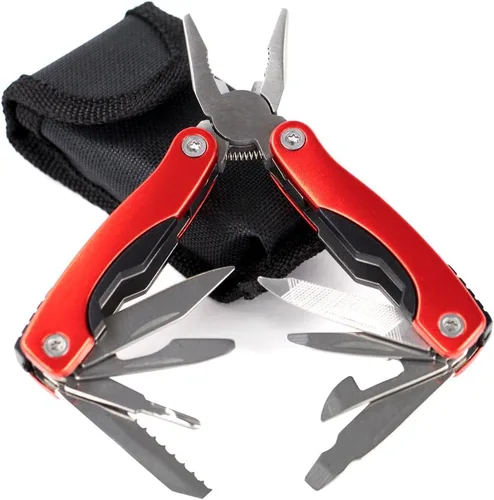 Miniatura 5 de Knack Knack - Multiherramienta 11 en 1, herramienta plegable de bolsillo de acero inoxidable de 3 pulgadas con bolsa de transporte (azul)