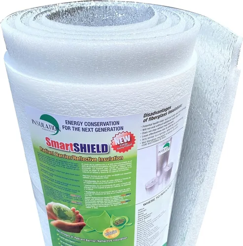 Miniatura 8 de SmartSHIELD - Rollo de aislamiento reflectante de 8 mm, 48" x 25 pies, barrera radiante con núcleo de espuma, panel de aislamiento térmico