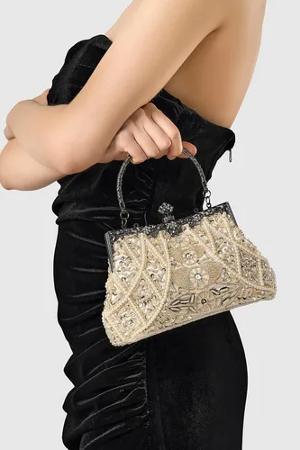 Miniatura 6 de BABEYOND Bolsos de mano de noche para mujer accesorios de los años 20 para mujer bolso de noche Gatsby vintage con cuentas de lentejuelas y perlas