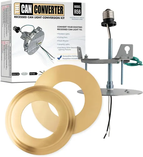 Miniatura 9 de The Can Converter R56 - Kit de conversión de luz empotrada para lata con medallón de techo plano y biselado de 7 pulgadas, mejoras para el hogar