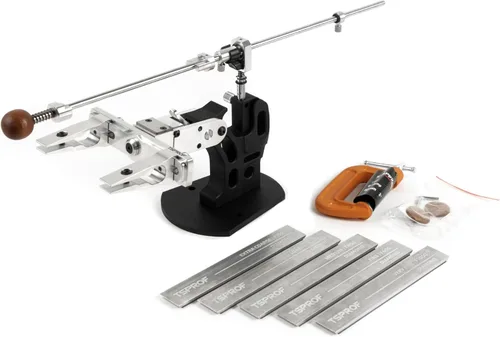 TSPROF Pioneer - Kit de afilado, afilador de cuchillos, kit de afilado de cuchillos para cocina, plegable, turístico y multiherramienta, dispositivo