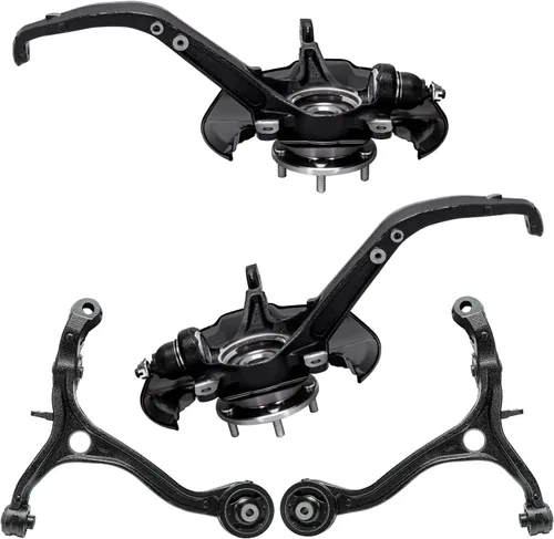 Miniatura 149 de Detroit Axle - Brazos de control superiores traseros para Chrysler 300 Dodge Challenger Charger Magnum, reemplazo del conjunto de brazos de control