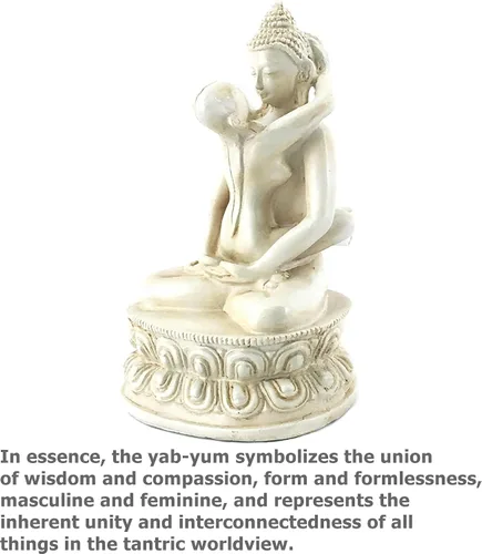 Miniatura 3 de Bellaa 22166 Estatua de Buda Yab Yum Shakti Abrazo Tantra Sabiduría y Compasión Esculturas Tantra Consorte Arte budista tibetano de la India, Bután