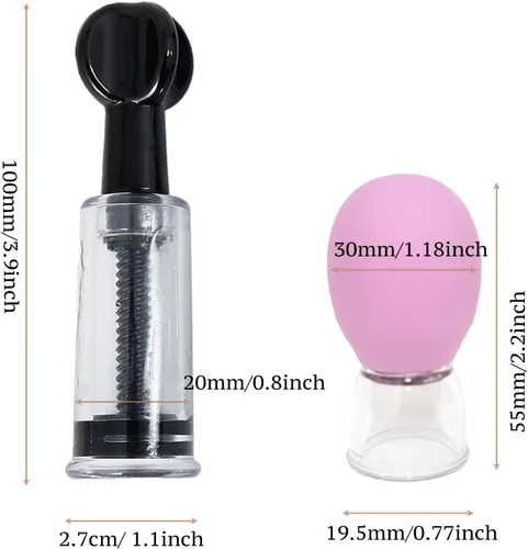Miniatura 2 de Nipplesuckers - Corrector de pezones de silicona para pezones planos invertidos para lactancia materna madre o mujeres, taza de vacío 4 piezas