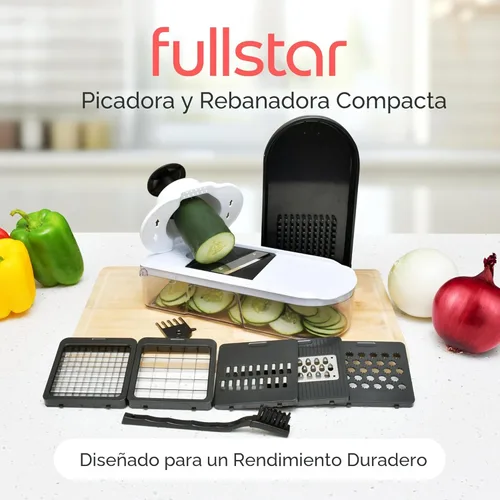 Miniatura 2 de Fullstar - Picadora de verduras, mandolina, rallador de queso, picadora de alimentos con recipiente, utensilios de cocina, artículos esenciales