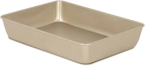 Miniatura 7 de Glad Molde para hornear antiadherente, plato de metal oblongo, para pasteles y lasaña, utensilios para hornear de acero al carbono resistente