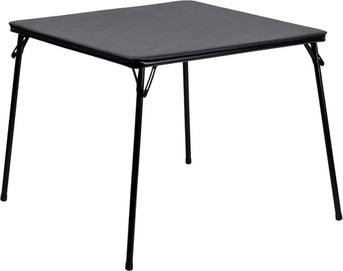 Miniatura 10 de Flash Furniture - Juego de mesa y sillas plegables negras de 5 piezas para jugar cartas Negro