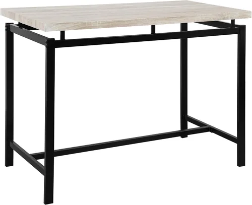 Miniatura 7 de Moderno juego de comedor de 5 piezas con encimera y altura de barra, mesa de comedor y 4 sillas, adecuado para comedor, cocina, bar (beige @A ~)