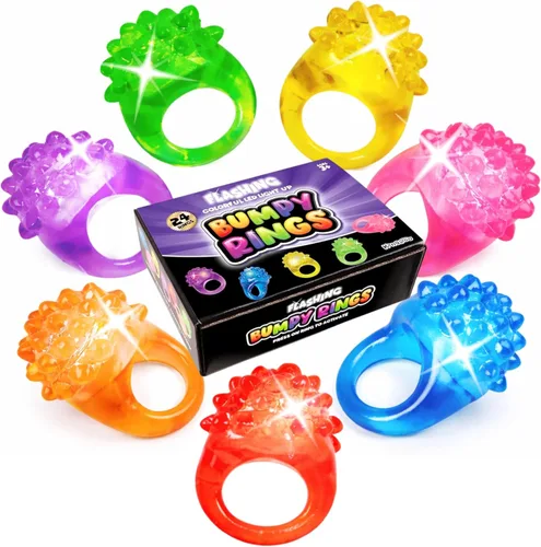 Kangaroo - Lote de 18 anillos intermitentes Led de luz para juguetes