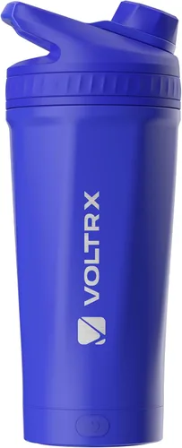 Miniatura 13 de VOLTRX ChillMix Botella agitadora de proteínas aislada de acero inoxidable - Mezclador eléctrico recargable USB C para batidos con proteínas, tazas