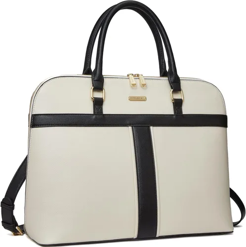 Miniatura 10 de Telena Bolsa de mano para laptop para mujer, bolsa de hombro de 15.6 pulgadas, maletín de cuero para mujer, bolsas de mano de gran capacidad 15.6