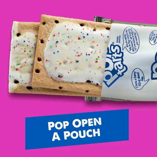 Miniatura 6 de Pop-Tarts Pasteles tostadores, alimentos para el desayuno, aperitivos para niños, arándanos esmerilados (64 tartas) (paquete de 5)