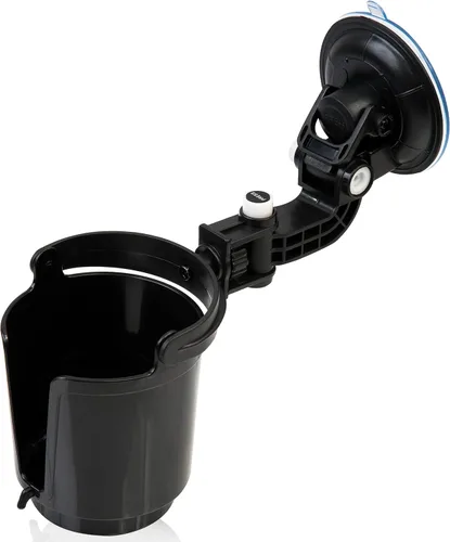 ZONETECH Soporte plegable empotrado para bebidas, organizador de bebidas ajustable para vehículos, color negro de alta calidad