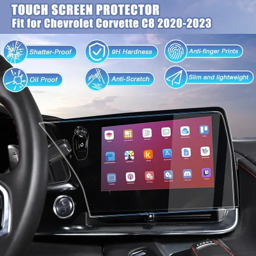 Miniatura 2 de Daeiclru - Protector de pantalla compatible con Chevrolet Corvette C8 2020-2023, película protectora de pantalla de navegación, película protectora
