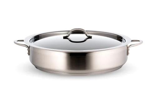Miniatura 3 de Bon Chef 60032CFOrange - Olla francesa clásica de acero inoxidable con parte inferior de inducción con tapa, capacidad de 9 cuartos de galón, 14-5/8