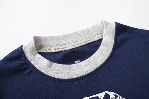 Miniatura 5 de Family Feeling - Conjunto de 2 piezas de pijama de Navidad a rayas para niños y niñas, 100% algodón