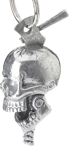 Miniatura 2 de Guardian Bell Campana de buena suerte con llavero y bolsa de regalo de terciopelo negro Campana de motocicleta Peltre sin plomo Hecho