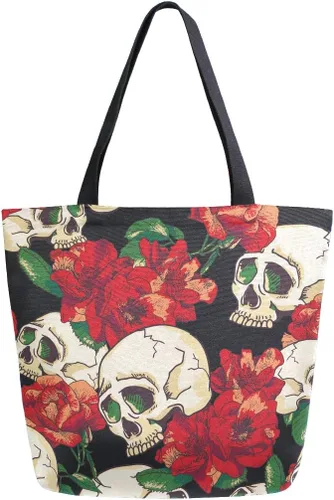 Miniatura 24 de Naanle Bolsa de lona de África grande para mujer, bolsa de hombro casual, bolsa de algodón para exteriores, reutilizable, multiusos, resistente