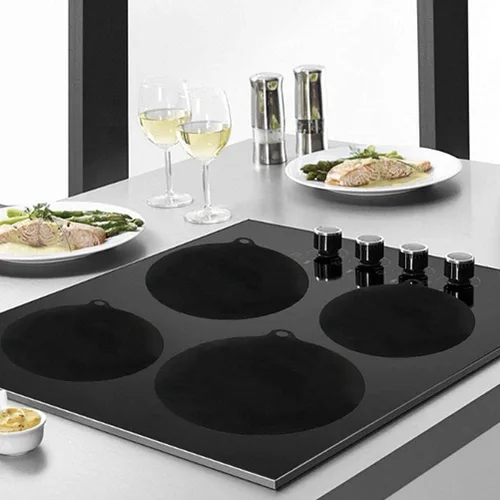 Miniatura 4 de 4 alfombrillas antideslizantes para inducción eléctrica, protector de placa de cocina de silicona reutilizable, resistente a altas temperaturas