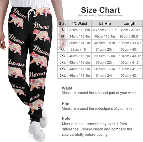 Miniatura 2 de Mama Bear Floral Soft Womens and Mens Sweatpants Cozy Fit Elastic Athletic Lounge Pants Workout
