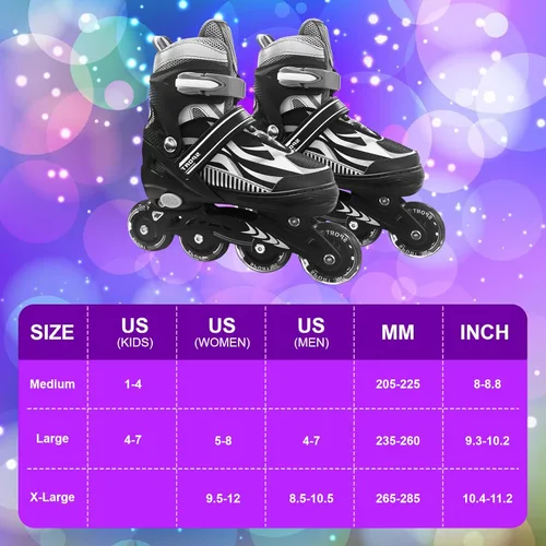 Miniatura 3 de Patines en línea ajustables para niños y niñas de 4 a 16 años, todas las 8 ruedas de los patines en línea se iluminan, patines en línea para niños