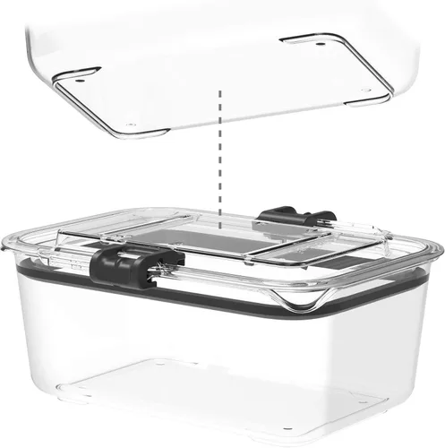 Miniatura 2 de Prepara Latchlok Contenedor de almacenamiento de alimentos de Tritan, 13 tazas, transparente