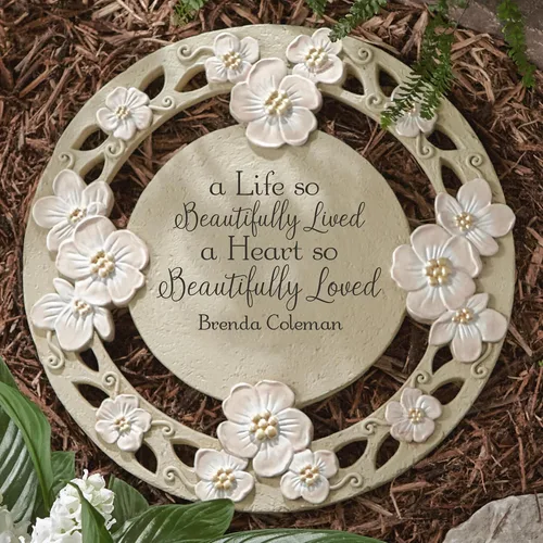 Miniatura 2 de Let's Make Memories Piedra de jardín personalizada de una hermosa vida - Garden Memorial