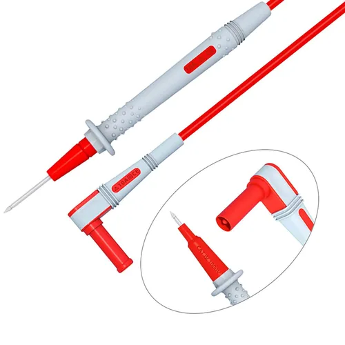 Miniatura 2 de Goupchn Kit de cables de prueba de multímetro, cable blando de silicona doble, sondas de multímetro, sondas de prueba de cobre eléctricas, longitud