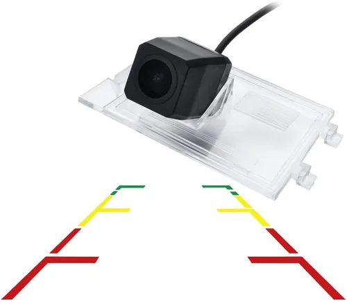 Vlicevrn HD Fisheye - Cámara de visión trasera para vehículo, línea de estacionamiento fija, visión nocturna, cámara de estacionamiento de respaldo