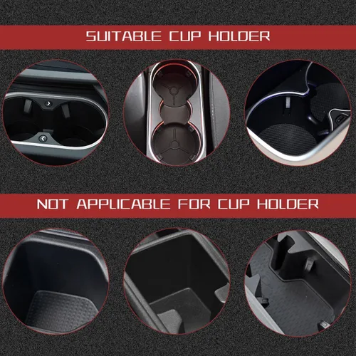 Miniatura 6 de Expansor de portavasos 2 en 1 con soporte para teléfono, adaptador extensor de portavasos de vehículo de 2.6 a 3.93 pulgadas con base expandible