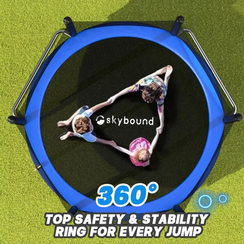 Miniatura 9 de SkyBound Trampolín para exteriores de 6 pies, 12 pies y 14 pies con recinto de red, trampolines recreativos para niños y adultos, patas