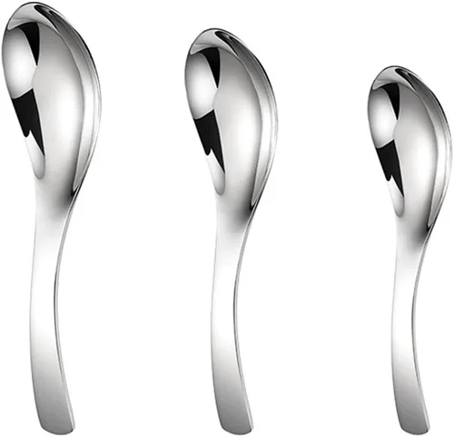 Miniatura 3 de Cucharas de sopa de 5.3" de acero inoxidable, paquete de 10