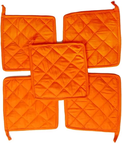 Miniatura 30 de Soportes para ollas 100% algodón (paquete de 10) soportes cuadrados de 7 x 7 pulgadas, color azul marino sólido, calidad diaria, cocina, resistencia
