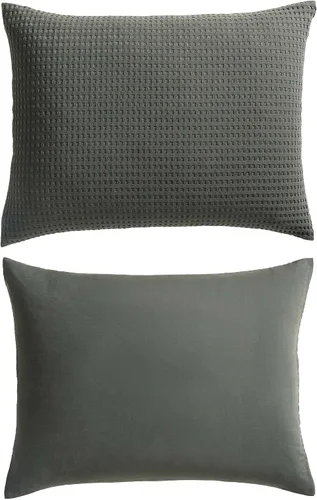 Miniatura 3 de Kenneth Cole - Juego de edredón matrimonial/queen, ropa de cama suave con textura de gofre con fundas a juego, acogedora decoración del hogar