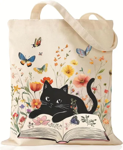 Miniatura 11 de Andeiltech Bolsa de lona para mujer, bolsa de viaje estética, bolsa de hombro reutilizable, regalo de cumpleaños para mamá Flor Mamá