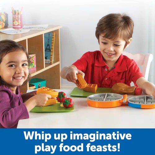 Miniatura 2 de Learning Resources New Sprouts Waffle Time - Juguetes de Cocina de Comida de Juego de Simulación para el Desayuno, Juego Educativo Montessori