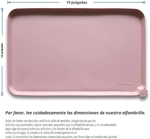Miniatura 5 de Hoki Found - Bandeja de silicona para comida de mascotas, tapetes de borde alto para perros y gatos, tapetes impermeables para comida de perros